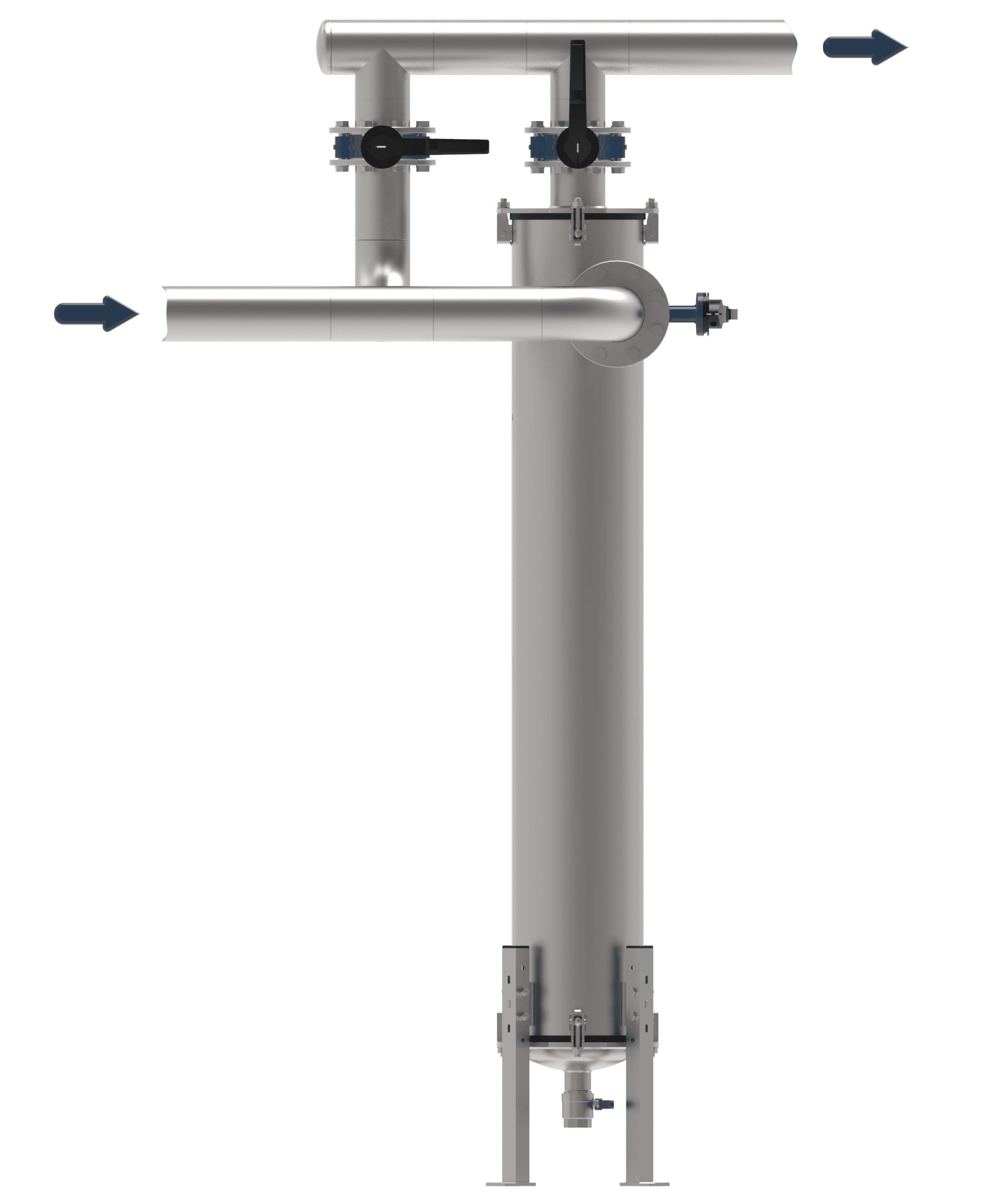 Typische bypass 2D installatieconfiguratie