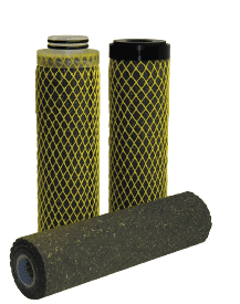 Oil absorption filter cartridges for industrial use