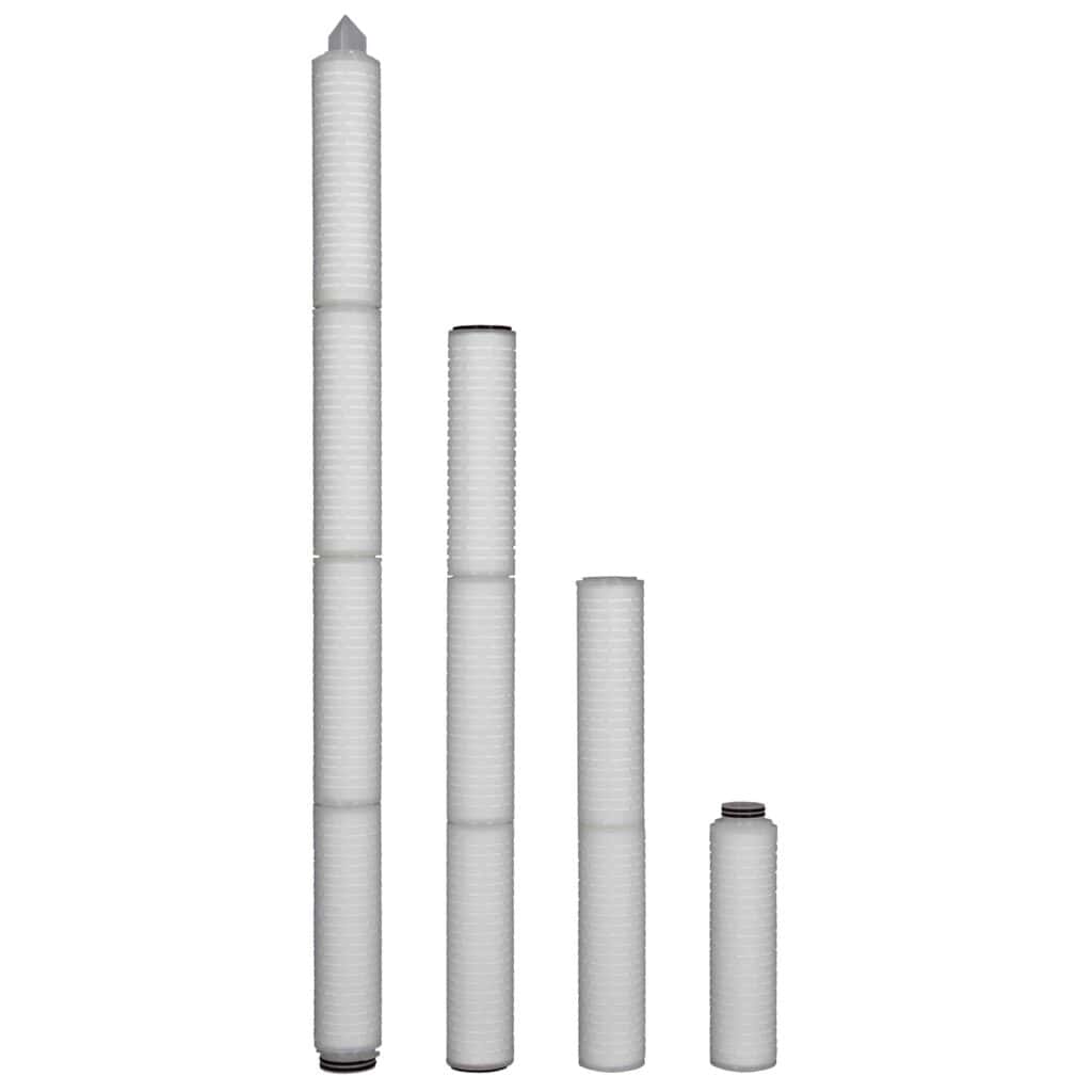 membraanfilters in verschillende soorten lengtes en micronages